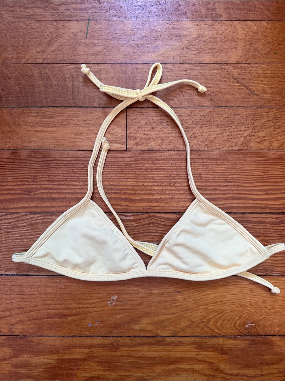 San Lorenzo Cream Triangle Bikini Top